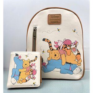 Loungefly Disney Winnie The Pooh & Friends Sleeping Mini Backpack & Wallet Set